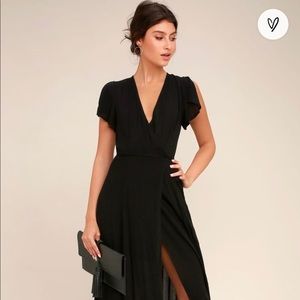 Lulus long maxi dress -Black